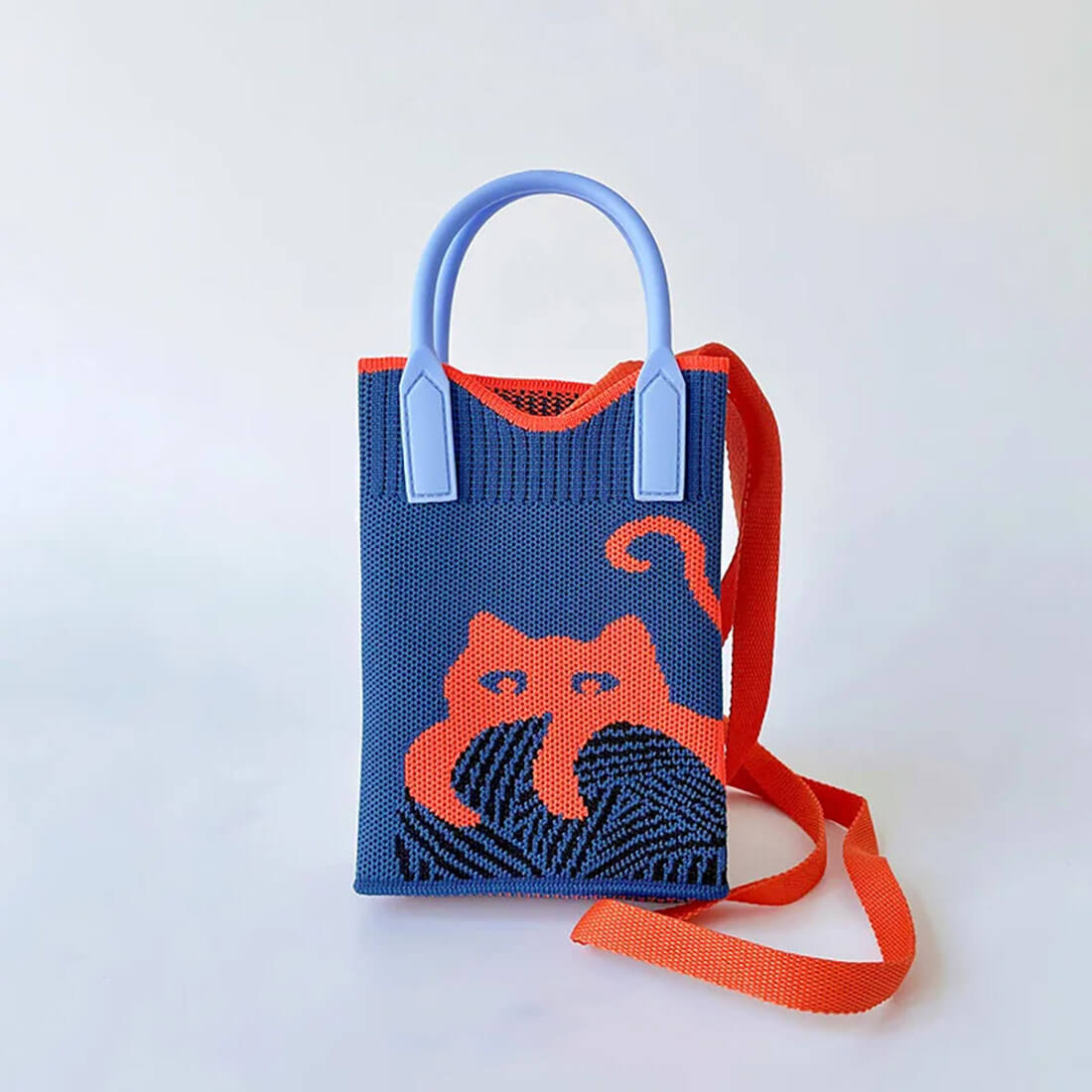 Knitting Cat Knitted Vest Bag