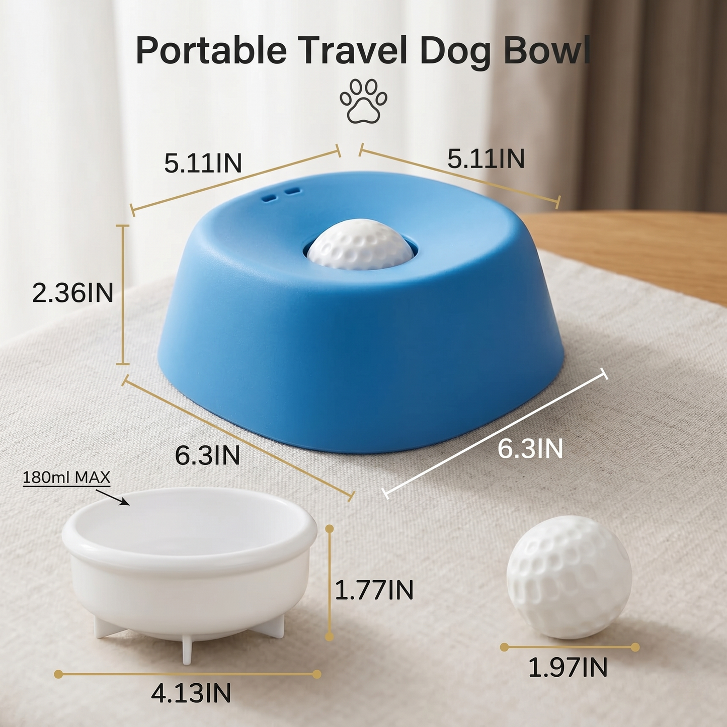 CozyPaws™ Dog Licking Bowl - Slow Liquid Feeder for Broth, Puree & Supplements