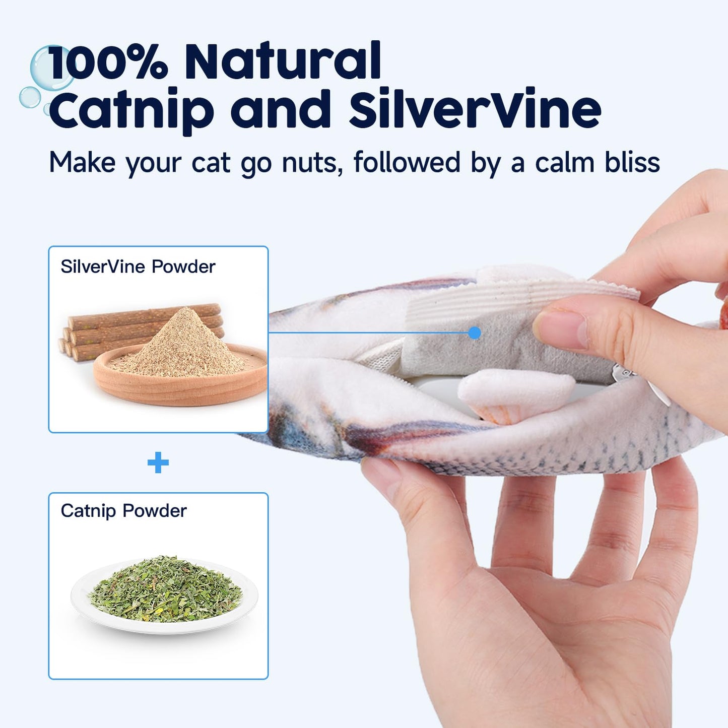 Realistic Fish Plush Toys for Cats