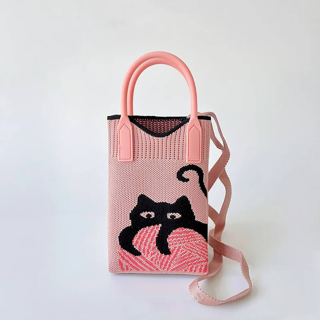 Knitting Cat Knitted Vest Bag