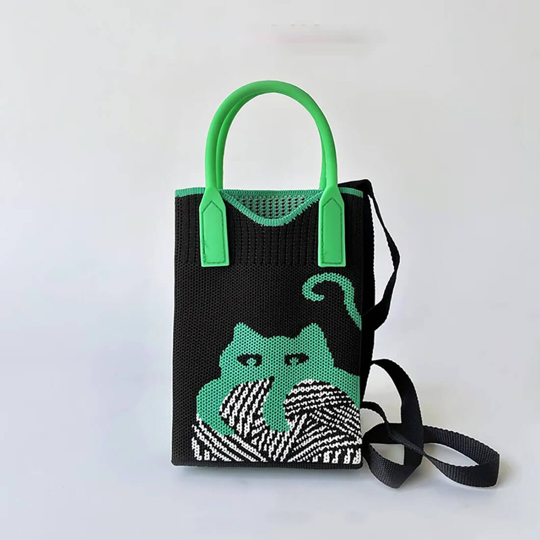 Knitting Cat Knitted Vest Bag