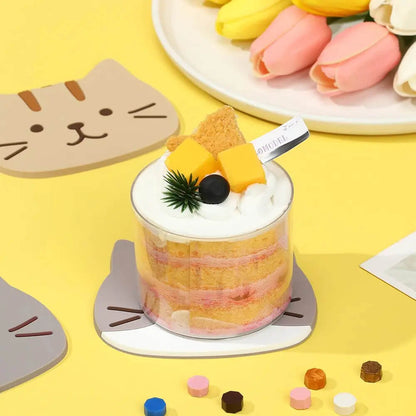 Cat Face Mug Coaster Set