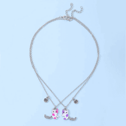 BFF Cat Necklace Set