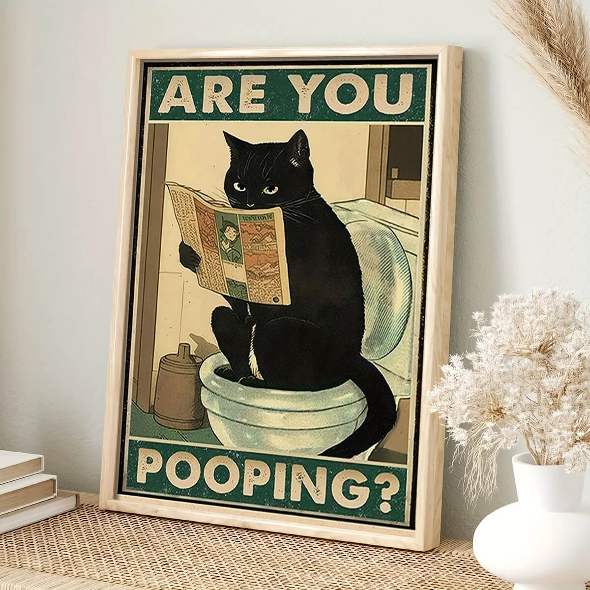 "Are you pooping?" Cat Wall Art