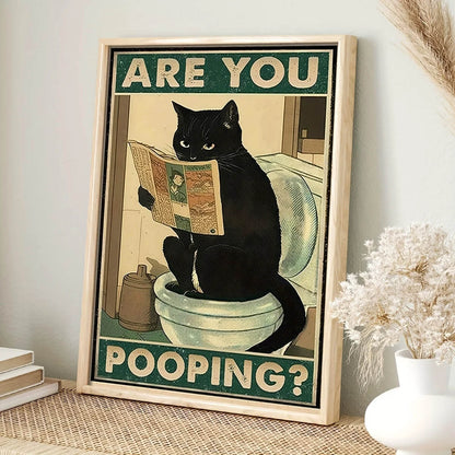 "Are you pooping?" Cat Wall Art