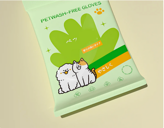 Rinse-Free Pet Cleaning Deodorizing Gloves