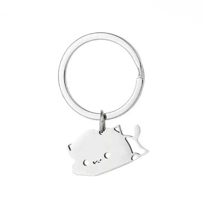 Cuddling Cats Keychain