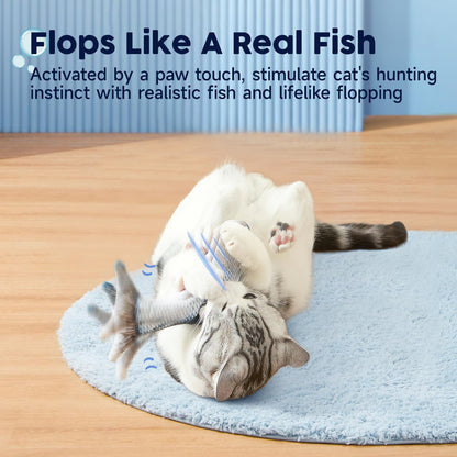Realistic Fish Plush Toys for Cats