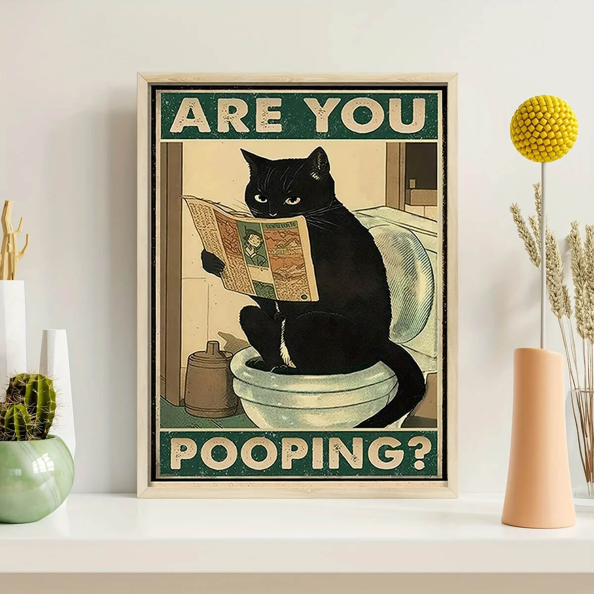 "Are you pooping?" Cat Wall Art