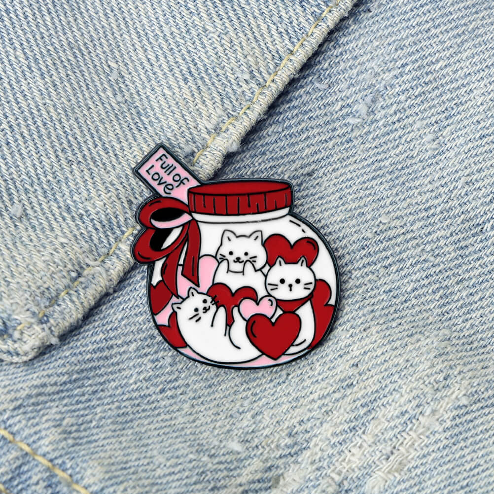 Love Drunk Cat Pin Set