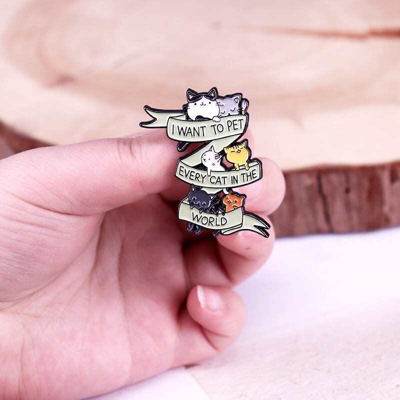 "Pet Every Cat" Pin