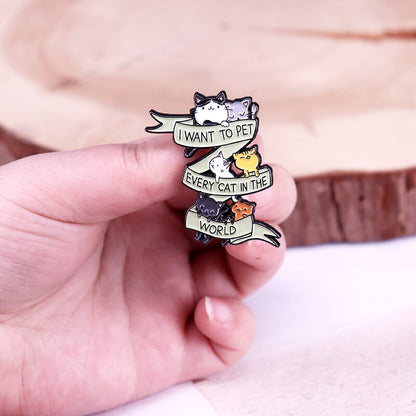"Pet Every Cat" Pin