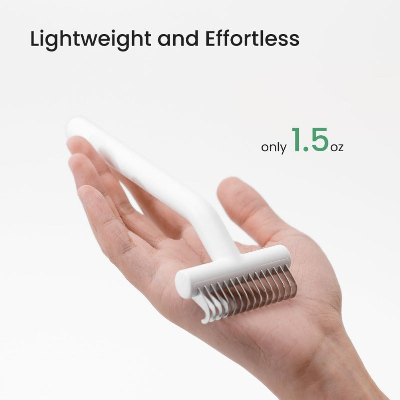 Pet Shedding & Grooming Brush with Skin-Safe Blades