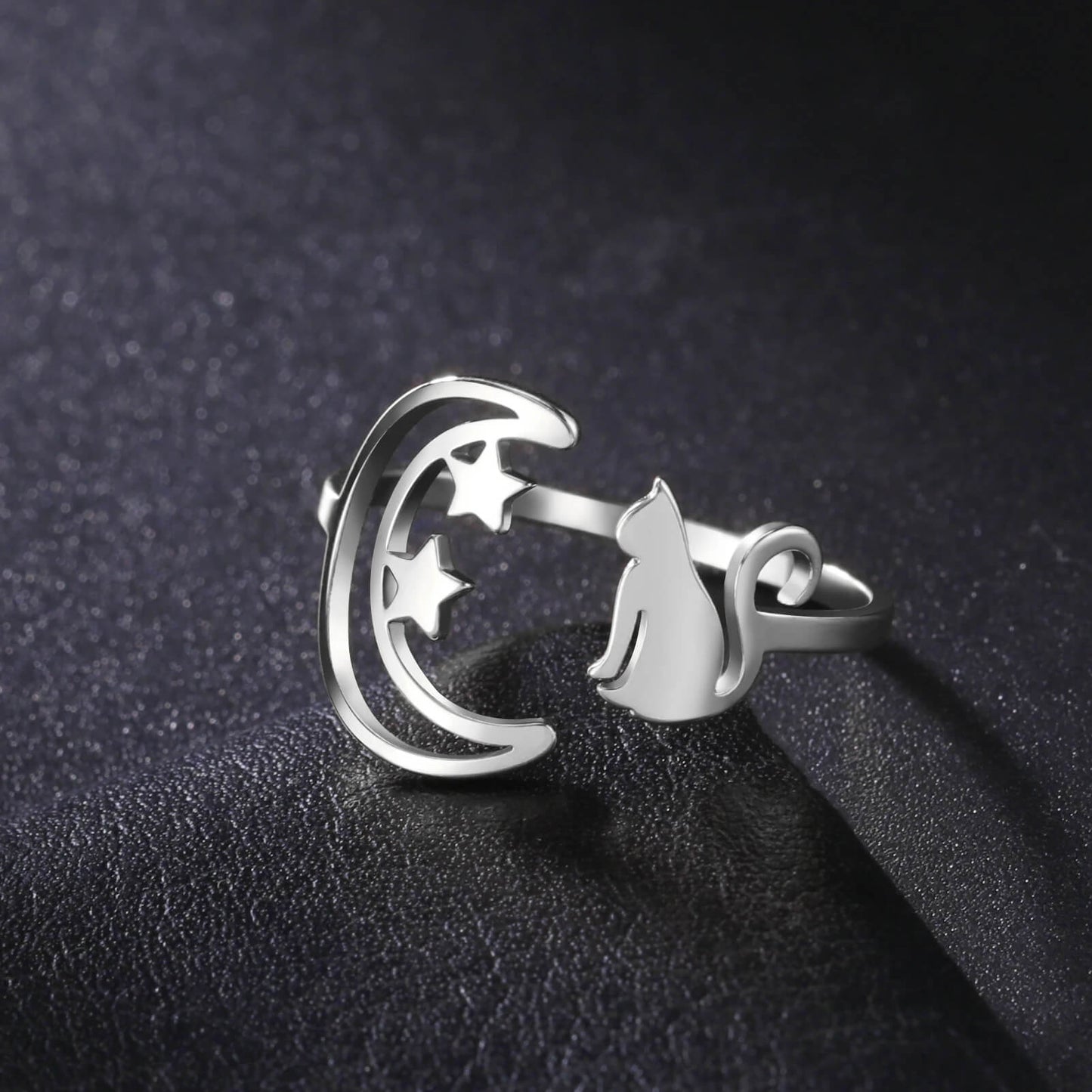 Crescent Cat Ring