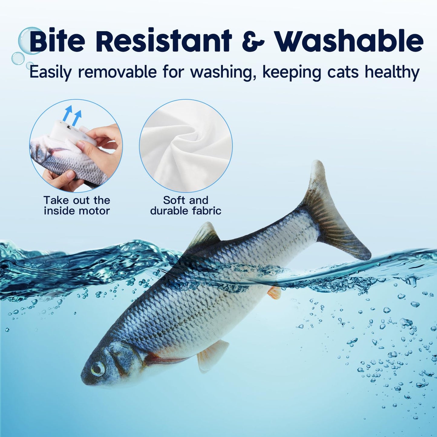 Realistic Fish Plush Toys for Cats