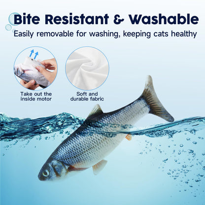 Realistic Fish Plush Toys for Cats