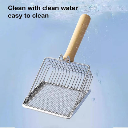 Dual-Layer Cat Litter Scoop – Fast Sifting, No-Clog Design