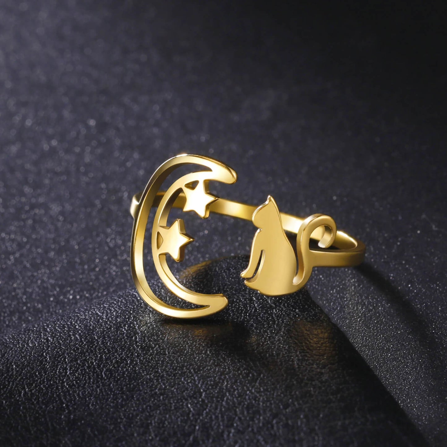 Crescent Cat Ring