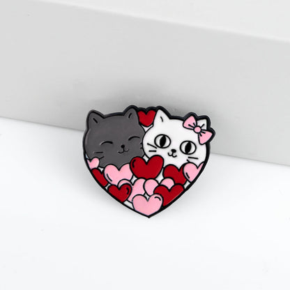 Love Drunk Cat Pin Set