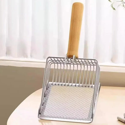 Dual-Layer Cat Litter Scoop – Fast Sifting, No-Clog Design