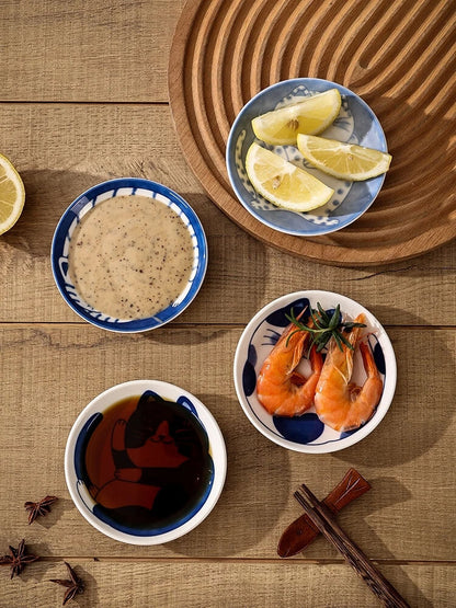 Japanese Cat Seasoning Dish Set