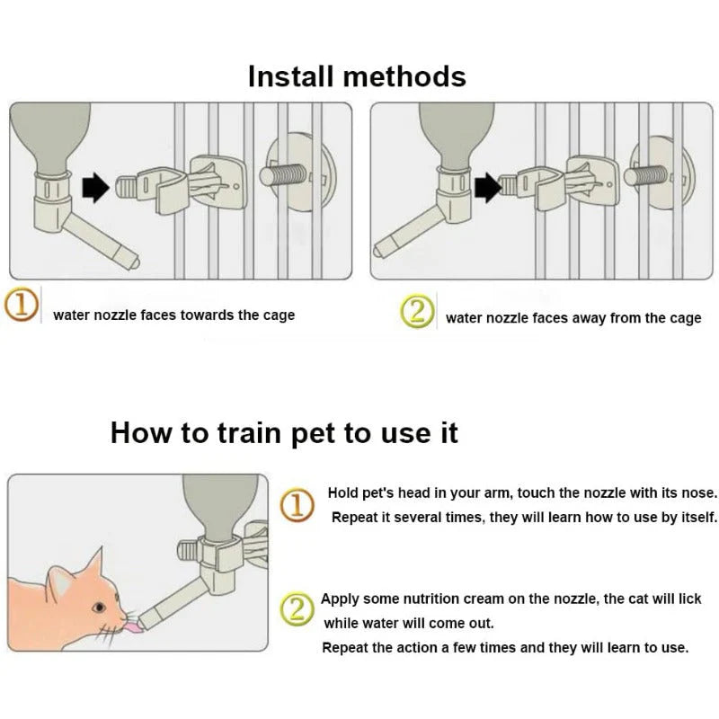 Cage-Mounted Pet Waterer