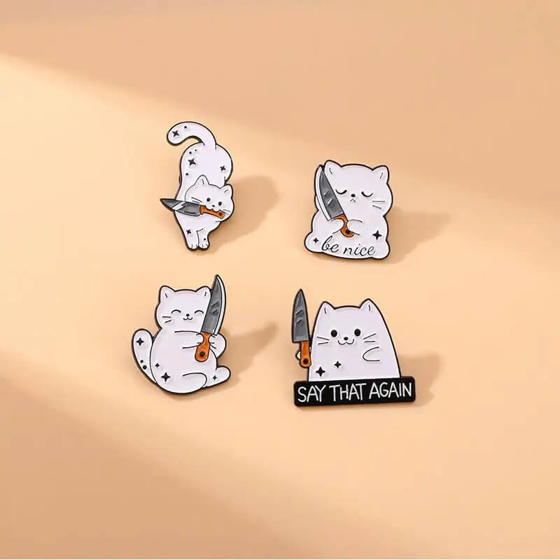 Killer Cute Cat Pin Set