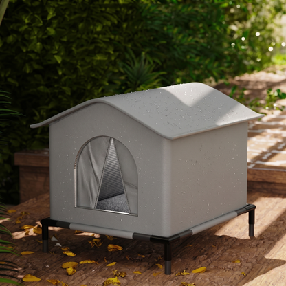 CozyPaws™ Waterproof Pet Cave House — Foldable Outdoor & Indoor Winter Shelter for Cats & Small Dogs