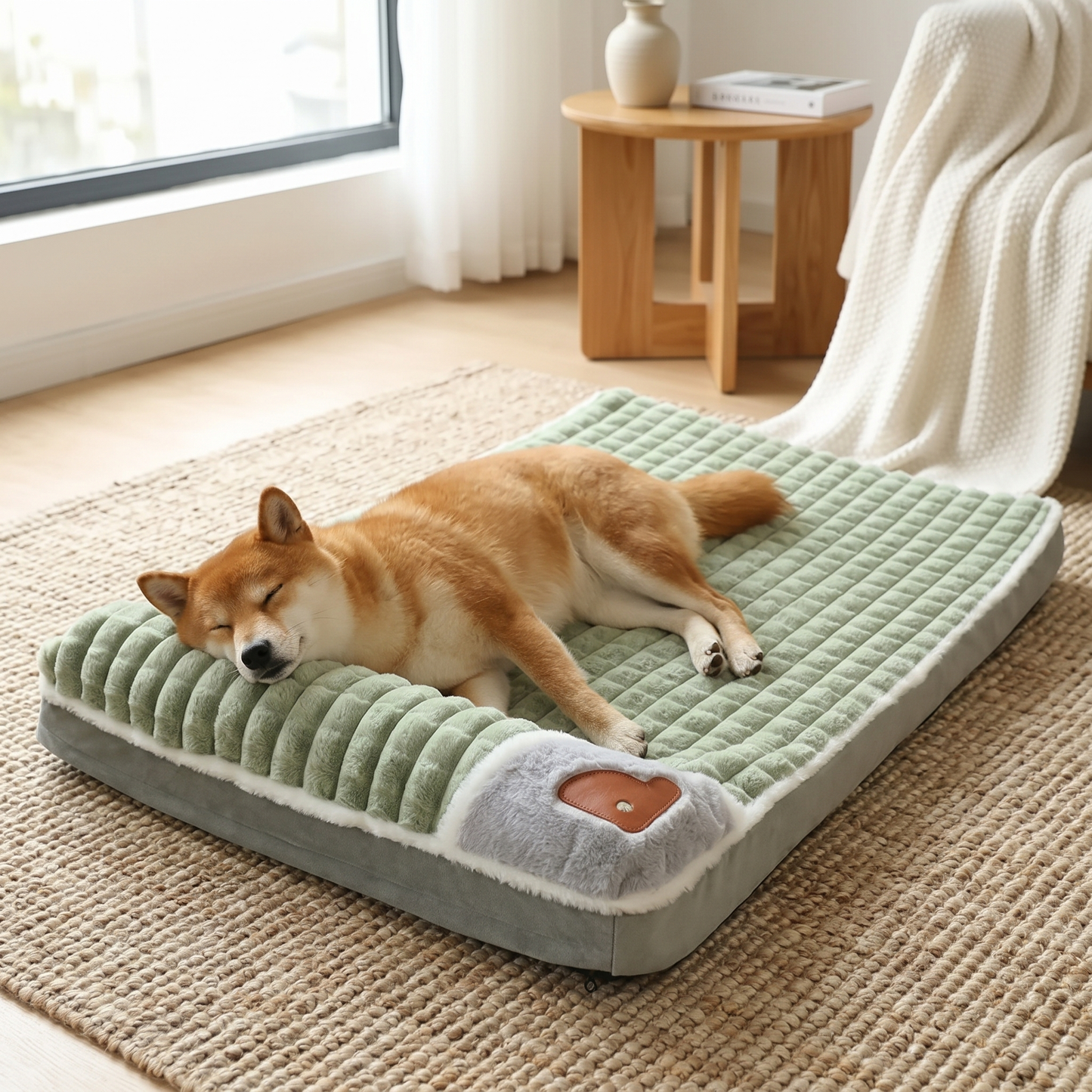 CozyPaws™ Memory Foam Dog Bed - Washable Removable Cover Mat for Dogs & Cats