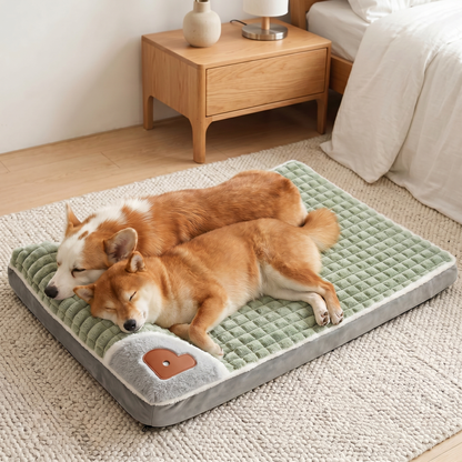 CozyPaws™ Memory Foam Dog Bed - Washable Removable Cover Mat for Dogs & Cats