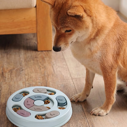 CozyPaws™ Interactive Dog Puzzle Feeder - Slow Feed Brain Game Bowl with 360° Rotation