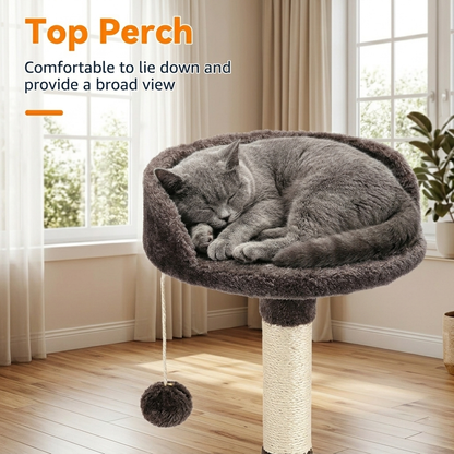 CozyPaws™ 112cm Cat Tree — Multi-Level Indoor Tower with Condo, Sisal Posts & Top Perch for Cats