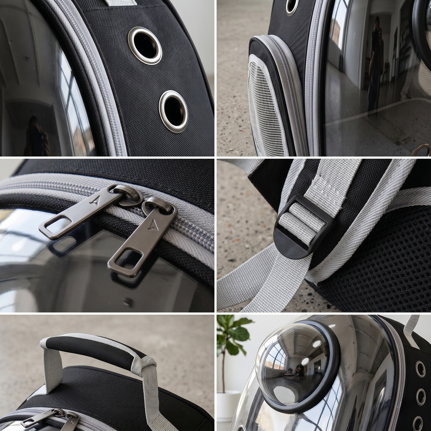 CozyPaws™ Bubble Window Cat Backpack — Hands-Free Transparent Carrier for Cats & Small Dogs