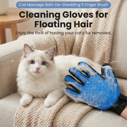CozyPaws™ Pet Deshedding Grooming Glove - 2-in-1 Silicone Brush & Massage for Cats & Dogs