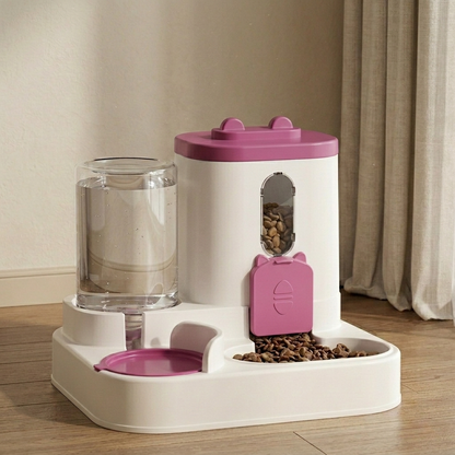 CozyPaws™ 2-in-1 Automatic Pet Food & Water Dispenser — Gravity-Fed No-Overflow Feeder for Cats & Dogs
