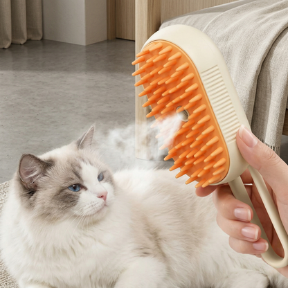 CozyPaws™ 3-in-1 Pet Steam Brush - USB Rechargeable Grooming & Massage