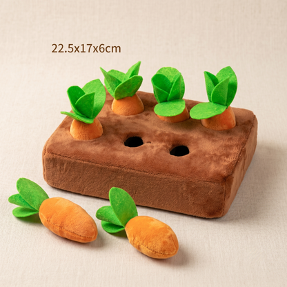 CozyPaws™ Carrot Snuffle Mat - Interactive Plush Puzzle Toy for Dogs & Cats