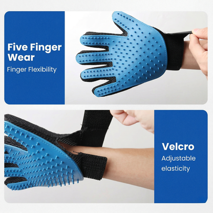 CozyPaws™ Pet Deshedding Grooming Glove - 2-in-1 Silicone Brush & Massage for Cats & Dogs