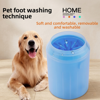 CozyPaws™ Portable Dog Paw Cleaner - 360° Silicone Bristles for Muddy Paws