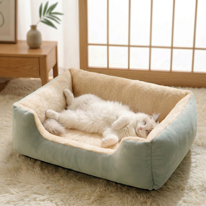 CozyPaws™ Orthopaedic Bolster Pet Bed - Self-Warming & Joint Support for Dogs & Cats
