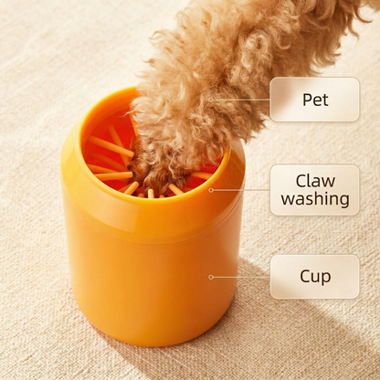 CozyPaws™ Portable Dog Paw Cleaner - 360° Silicone Bristles for Muddy Paws