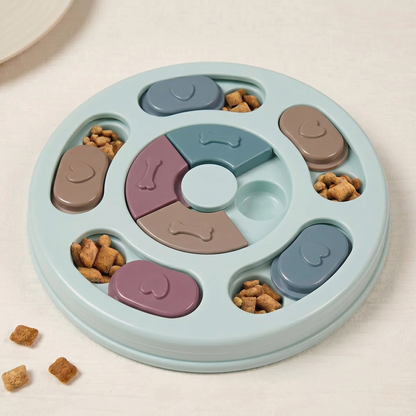 CozyPaws™ Interactive Dog Puzzle Feeder - Slow Feed Brain Game Bowl with 360° Rotation