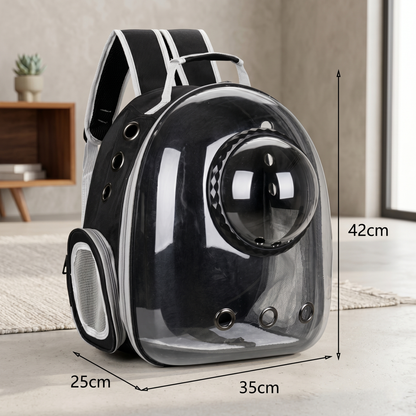 CozyPaws™ Bubble Window Cat Backpack — Hands-Free Transparent Carrier for Cats & Small Dogs