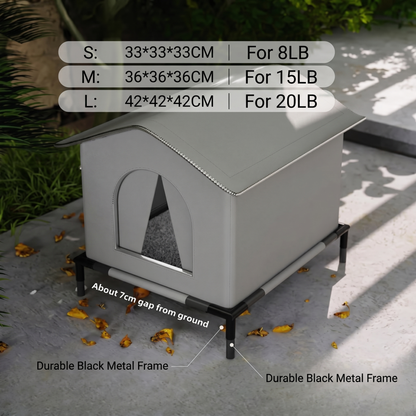 CozyPaws™ Waterproof Pet Cave House — Foldable Outdoor & Indoor Winter Shelter for Cats & Small Dogs