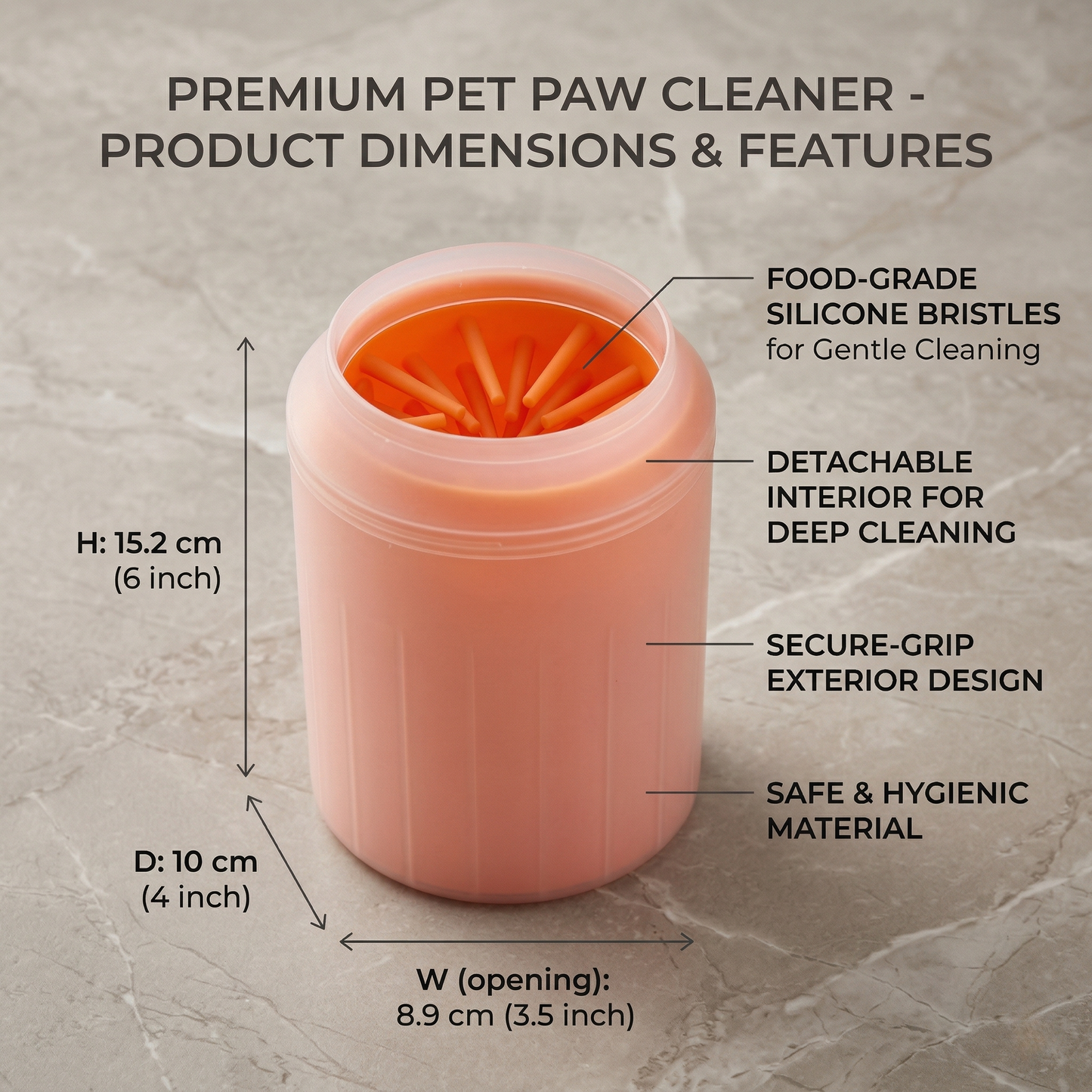 CozyPaws™ Portable Dog Paw Cleaner - 360° Silicone Bristles for Muddy Paws