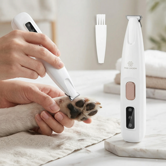 CozyPaws™ LED Pet Paw Trimmer - Ultra-Quiet 35dB & Safe Grooming for Dogs & Cats