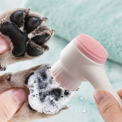 CozyPaws™ Silicone Dog Brush - 2-in-1 Coat Massage & Paw Cleaner for Dogs & Cats