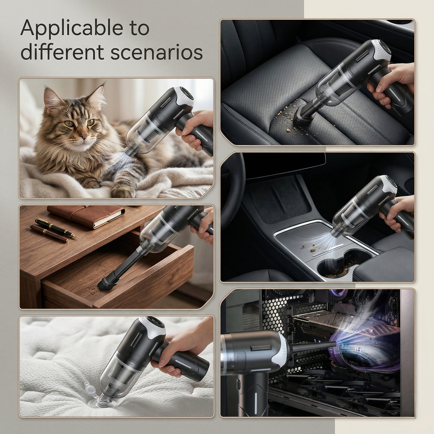 CozyPaws™ Pro Vacuum Grooming Kit - 5-in-1 Pet Hair Deshedding Tool