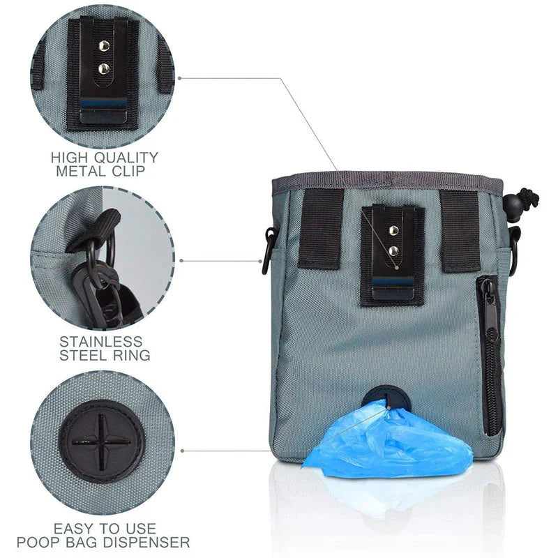 Portable Dog Training Waist Bag – Outdoor Treat Snack Pouch for Rewards & Feeding