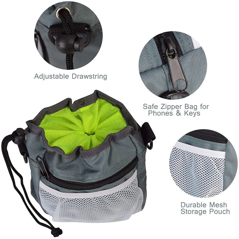 Portable Dog Training Waist Bag – Outdoor Treat Snack Pouch for Rewards & Feeding